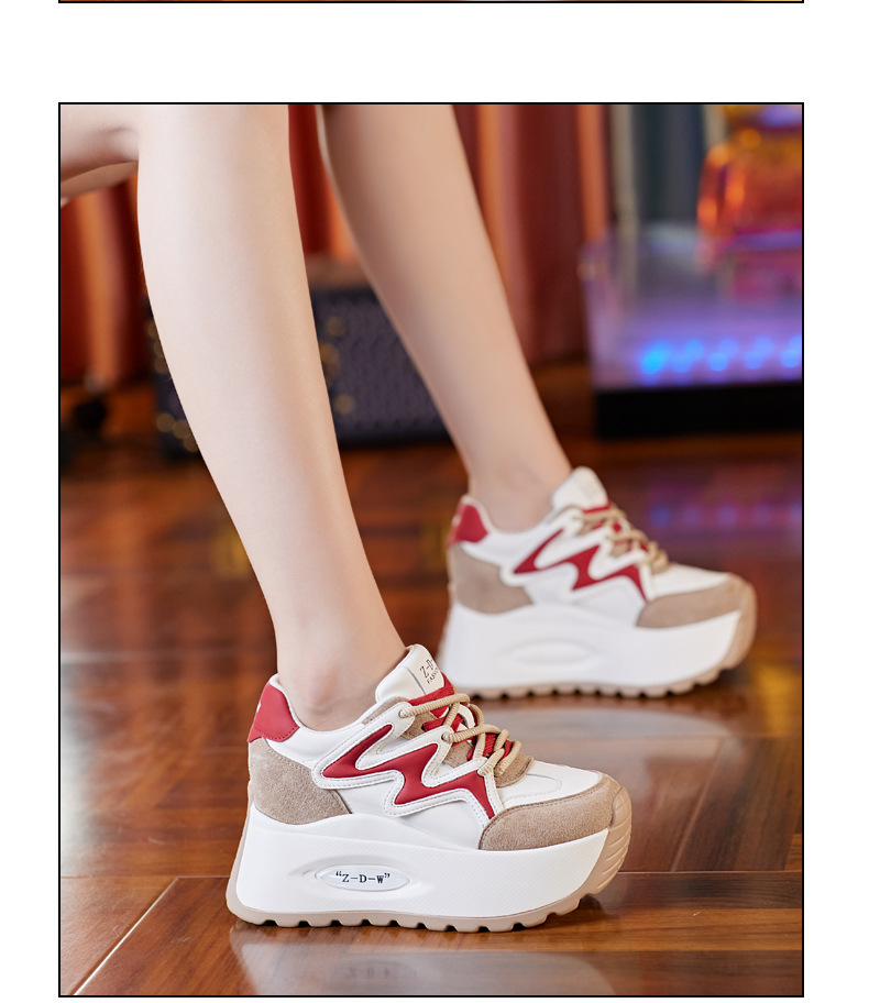 Giày sneaker chunky đế dày lưới thoáng khí mùa hè thu cho nữ — Màu đen chi tiết 13