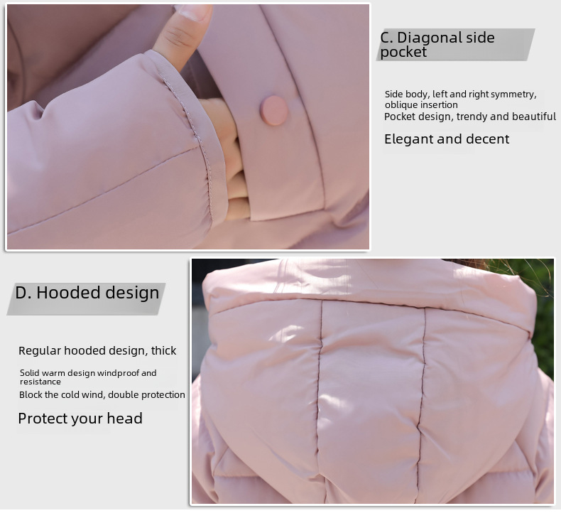 Neue baumwollgefütterte Jacke 2021 im koreanischen Stil, warmer Mantel für Studenten im Herbst und Winter, lockerer, dicker Hutkragen, kurzer baumwollgefütterter Damenmantel_voghion.com