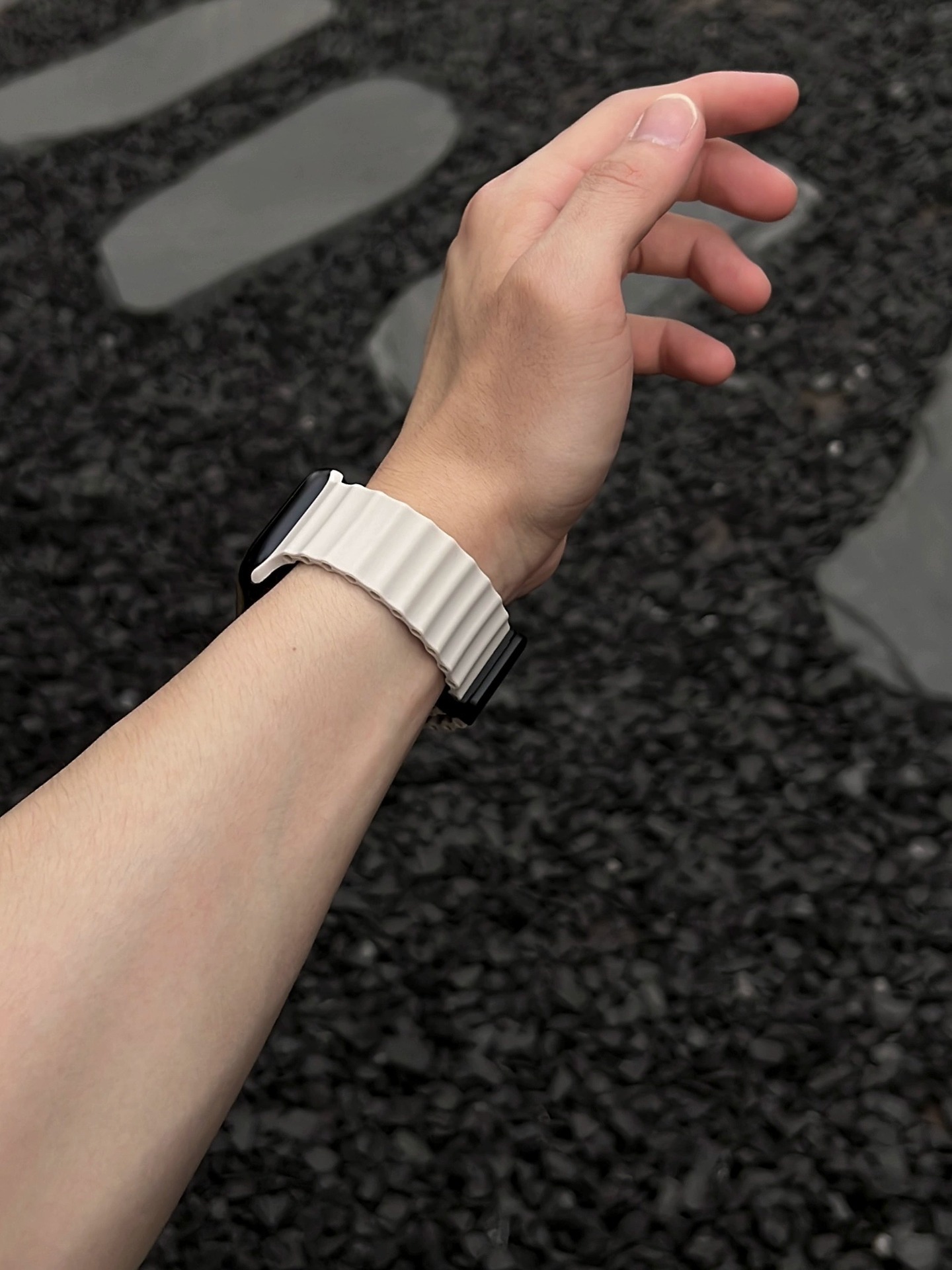 30g Weight Silica Gel Strap Material Watch Strap Classification Silica Gel Material Stripe, Ocean, Apple Pattern Casual, Simple Style Style Casual Simple Style Stripe Ocean Apple Silica Gel Watch Strap 2