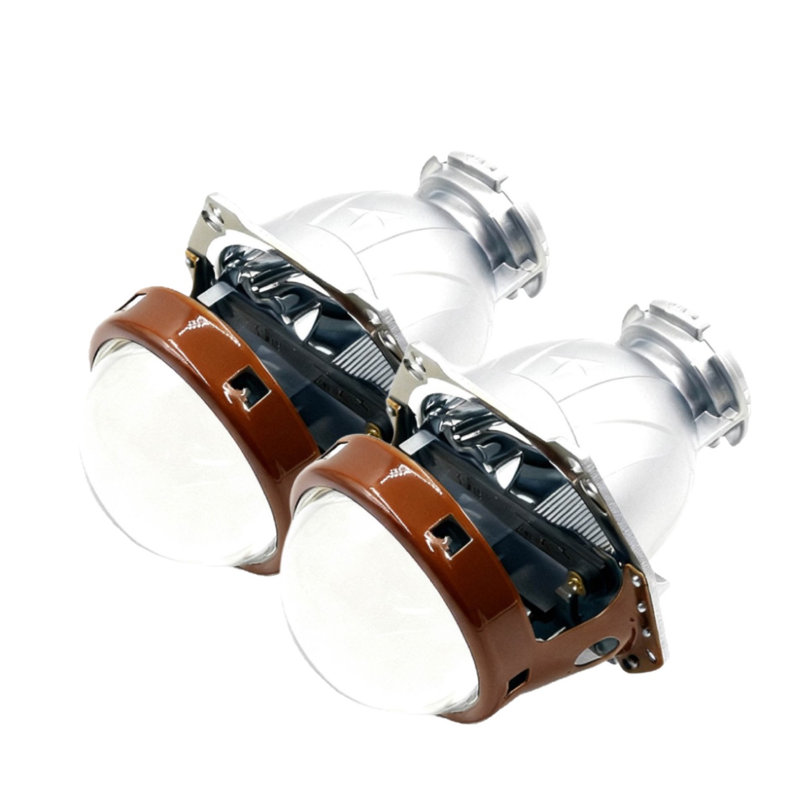 Super brillante estrella estilo mar cinco doble luz lente coche faro Super brillante proyector d2h lente ojo de pez