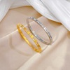 Fashionable brand small women's bracelet, design jewelry stainless steel, light luxury style, simple and elegant design