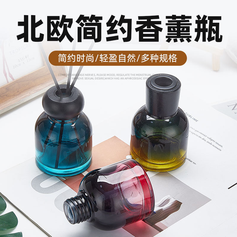 in stock Bell Aromatherapy Bottle Empty Bottle with Volatile Stick Gradient Color Expanding Glass Bottle Car Non-fire Aromatherapy Bottle
