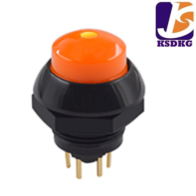 PA12-12-HL-BO-02-3  自锁复位 防水IP67  橙色 按钮开关