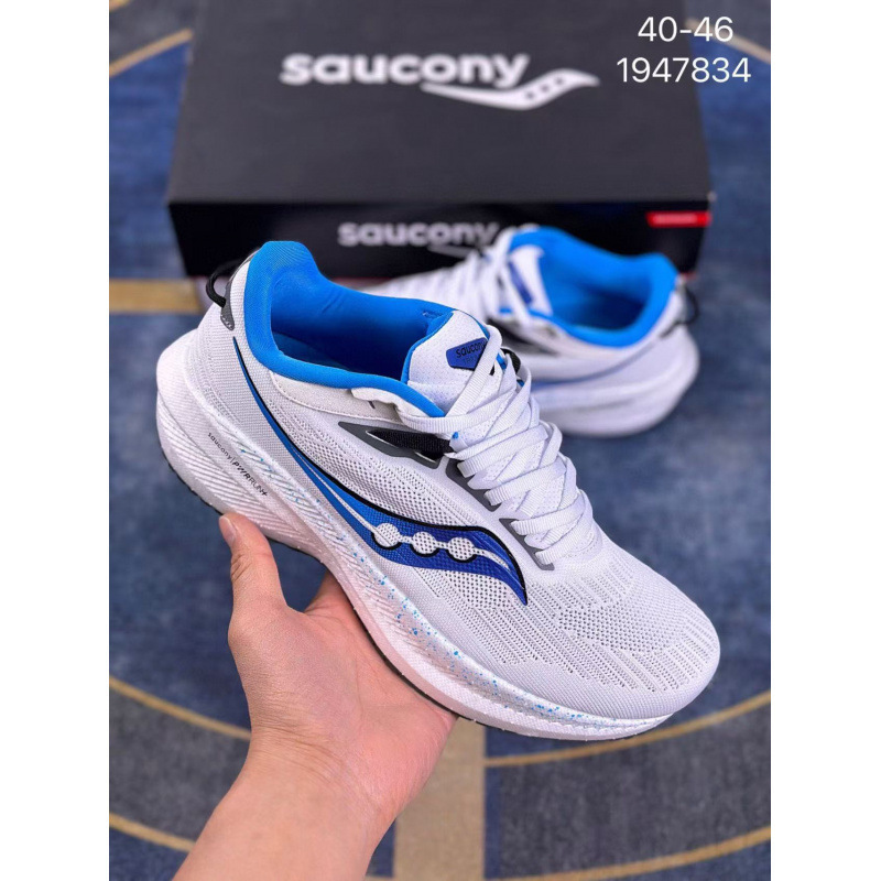 跨境Saucony 索康尼胜利21代马拉松减震耐磨厚底低帮跑步运动鞋22|undefined