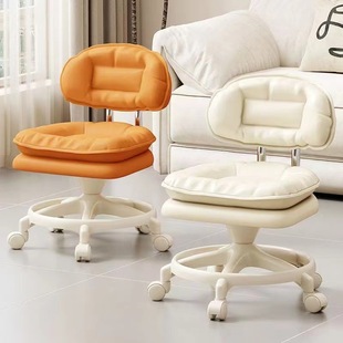 Trendy Makeup Stool Dressing Stool Light Luxury High-End Cream Style Bedroom Small Apartment Modern Simple with Backrest Adjustable Chair