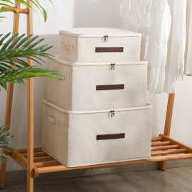 棉麻衣服收纳箱家用布艺装衣物整理筐袋可折叠收纳盒储物神器箱子