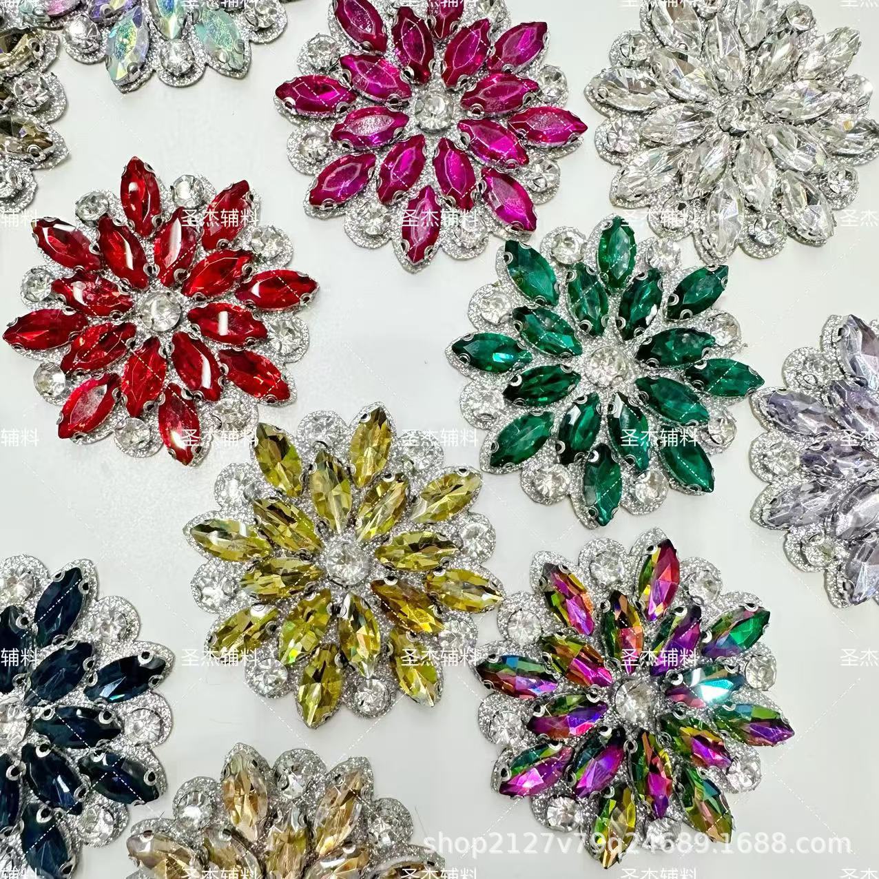 婚纱钻饰l辅料 条码钻 新娘腰带腰封配饰 背胶钻片