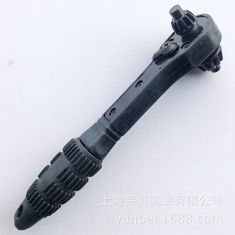 Yunbei 12.7mm 17.5mm キーレンチ ツーインワン ドリルチャックキー ブラック ラチェット両用レンチ|undefined