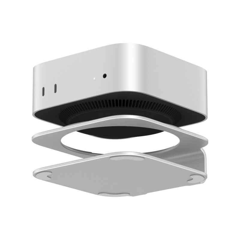 Suitable for Mac Mini M4/M4 Pro Stand Base, Mac Mini Mini Desktop Stand, Metal Heat Dissipation