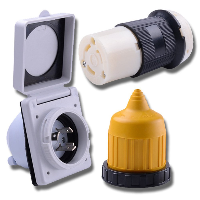 Motorcycle 125v American power plug outdoor marine 30A50A conversion socket plug socket kit