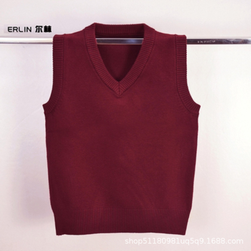 Estilo coreano ropa de los niños 2023 otoño nuevo niñas suéter chaleco niños otoño Universidad Chaleco de punto al por mayor
