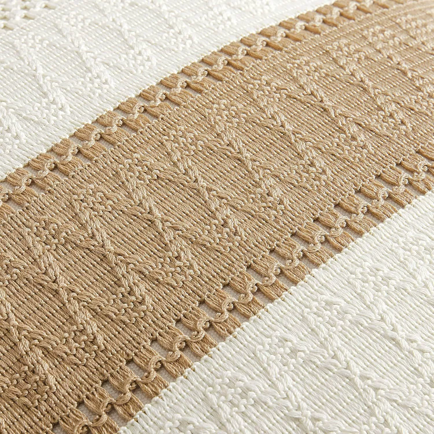Cotton pillow, pillowcase for side table, sofa, boho style, cotton and linen, Amazon