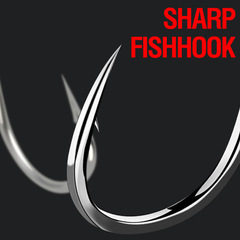 Fish hooks in bulk with barbed tubes Iseni 100 pieces boxed anti-escape single hook with circle fishing hook high carbon steel