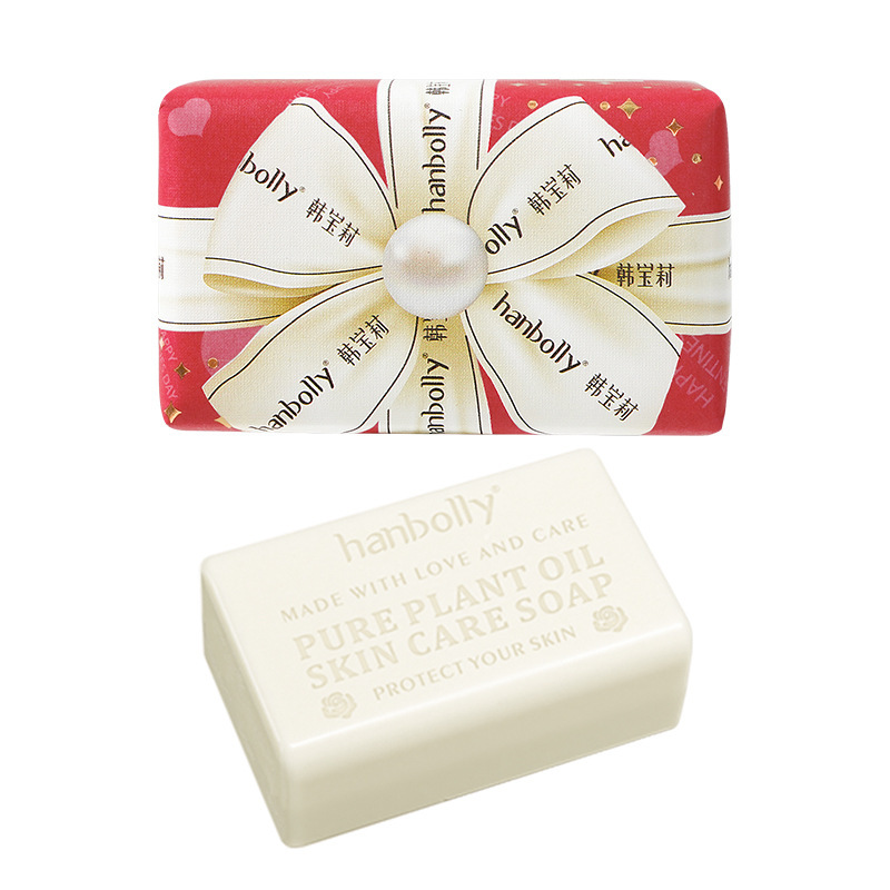 Hanbaoli 200g ギフトソープ 新しい結婚式の記念品、フレグランスソープ付き、ウェディングリボンソープ付き|undefined