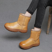 ��Ʒ�|�^��ţƤ���ѩ��ѥ�Ӻ񶬼���ů��ѥ���e�r�аٴ���Ƥ��ѥ