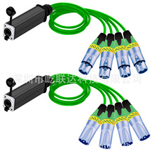RJ45 CAT5 to 4 Channel 3Pins XLR Waterproof Male/Female