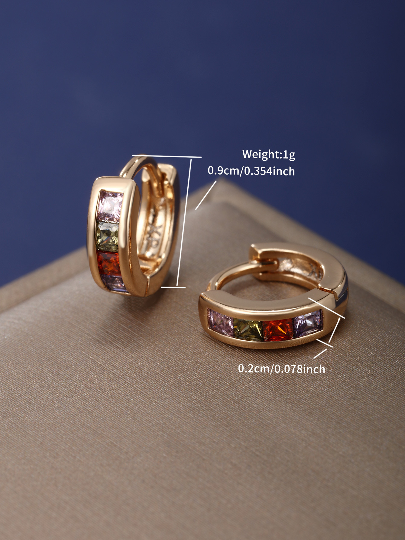 Xuping incrustado de zircon de color europa y americana aleación de cobre transfronteriza chapado 14k color geométrico arantes redondos pernos de orejas