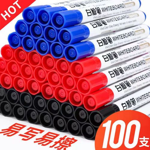 Wholesale erasable whiteboard pens non-toxic black blue red water-based large capacity office teachers with thick head drawing pens