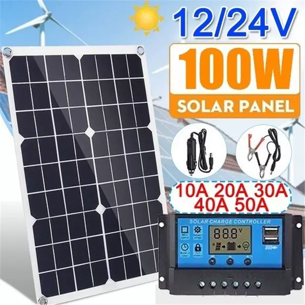 USB单晶硅太阳能电池板便携式防水太阳能光伏板充电器移动电12V