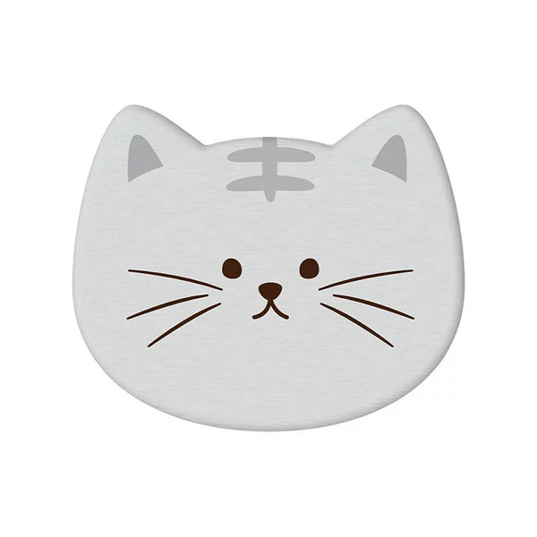 [猫型杯垫--灰虎]