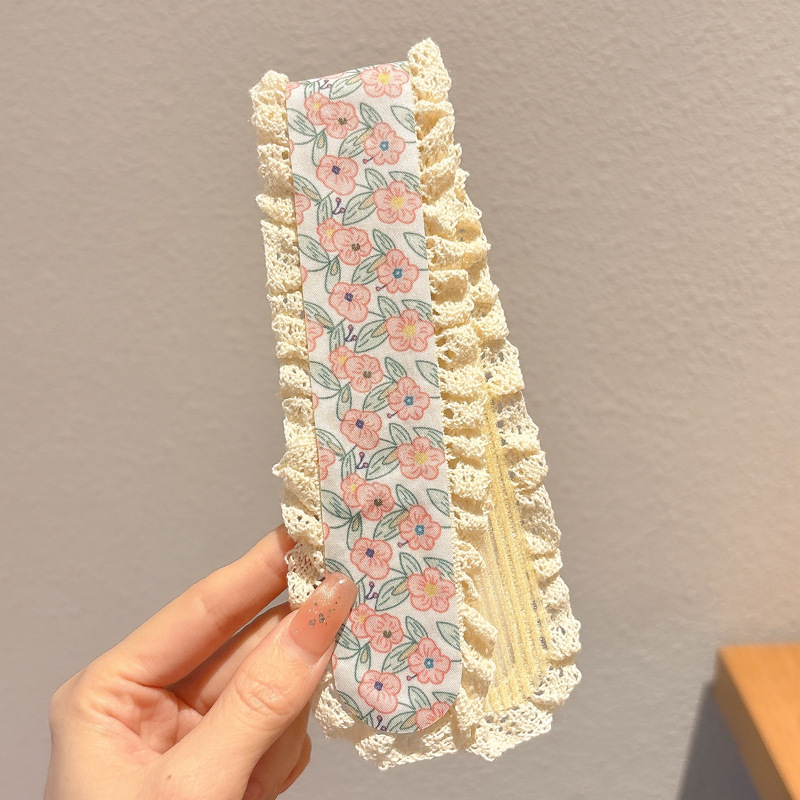 夏季小清新碎花魔术贴发带儿童碎发整理甜美发箍懒人神器发卡头饰|undefined
