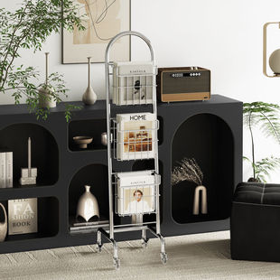 Ins-Style Living Room Vintage Magazine Rack Simple Storage Rack Home Internet-Famous Children's Bookshelf Floor-Standing Storage Rack