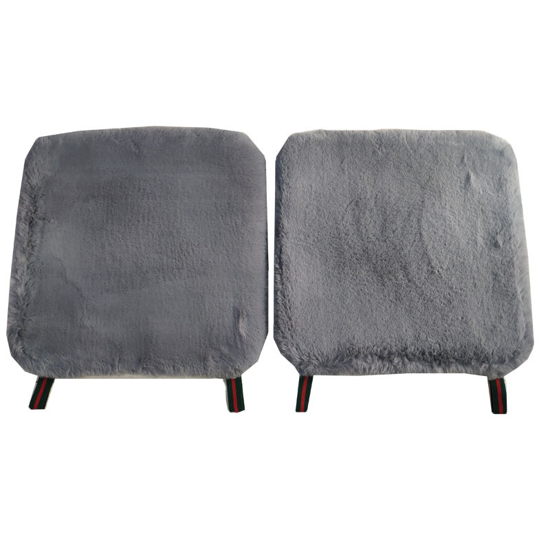 Autumn and Winter encryption thickened imitation rabbit fur three-piece car cotton cushion square cushion imitation wool car cushion without back cushion