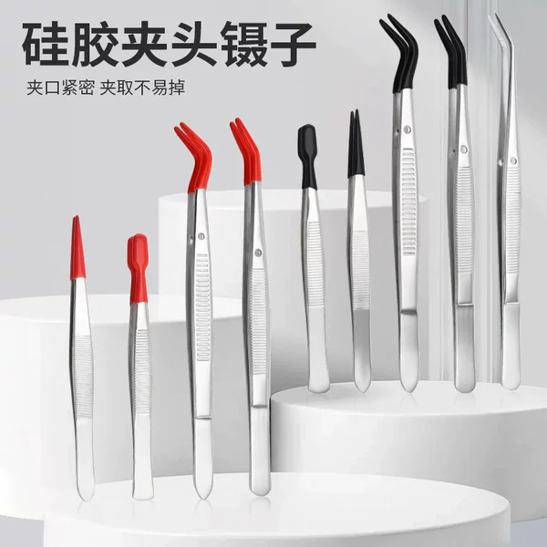 Extended Elbow Coin Tweezers Stainless Steel Banknote Stamp Clip Zodiac Commemorative Coin Tweezers Collection Tool