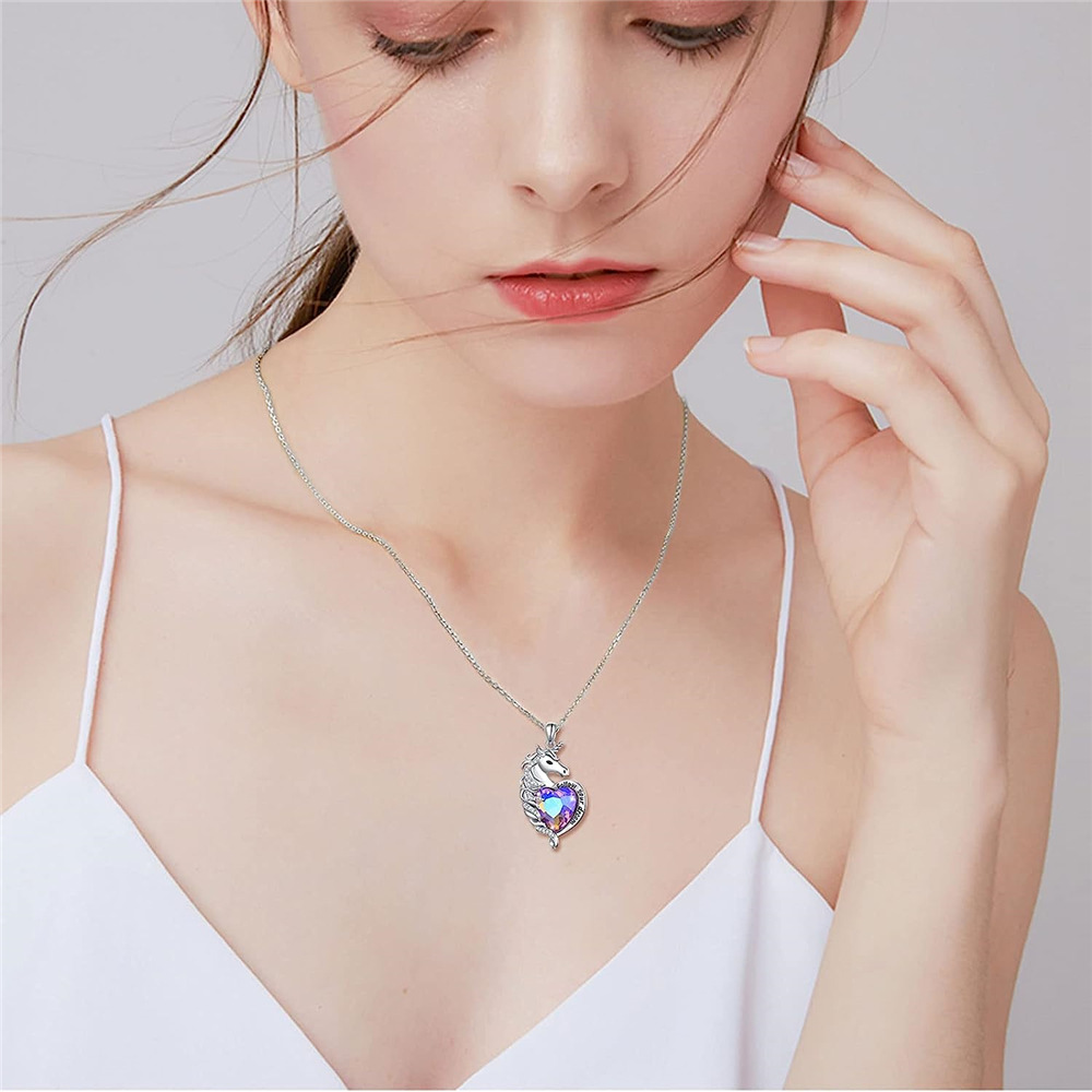 Einhorn Kettenanhänger Für Damen Modeschmuck Accessoires_voghion.com