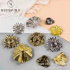 高級金属不規則ボタン、金属ボタン、コート、ウールコート、カーディガン、セーターボタン、スーツコートボタン