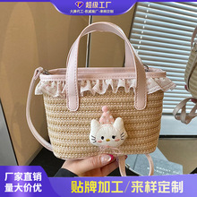 外单草编包包女2026新款夏百搭单肩斜挎沙滩包小众时尚编织手提包