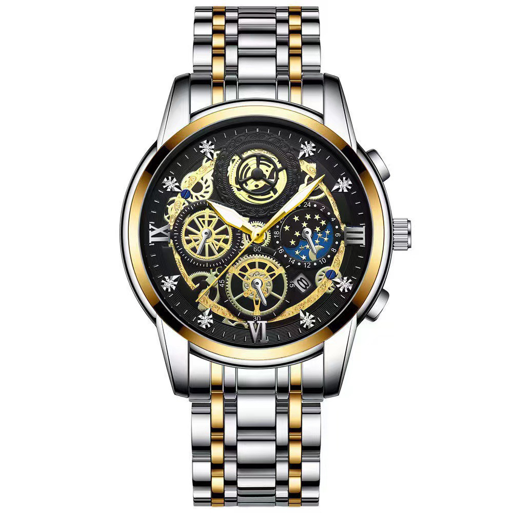 Reloj de cuarzo para hombre hueco nuevo concepto de correa de acero transfronteriza reloj de regalo creativo reloj de regalo