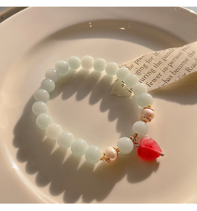 1 Piece Simple Style Heart Shape Artificial Crystal Beaded Womenu0027S Bracelets