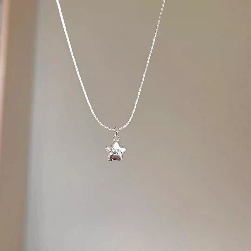 爆款爱心星星吊坠秋冬项链轻奢高级感设计甜美少女心百搭项饰潮|undefined