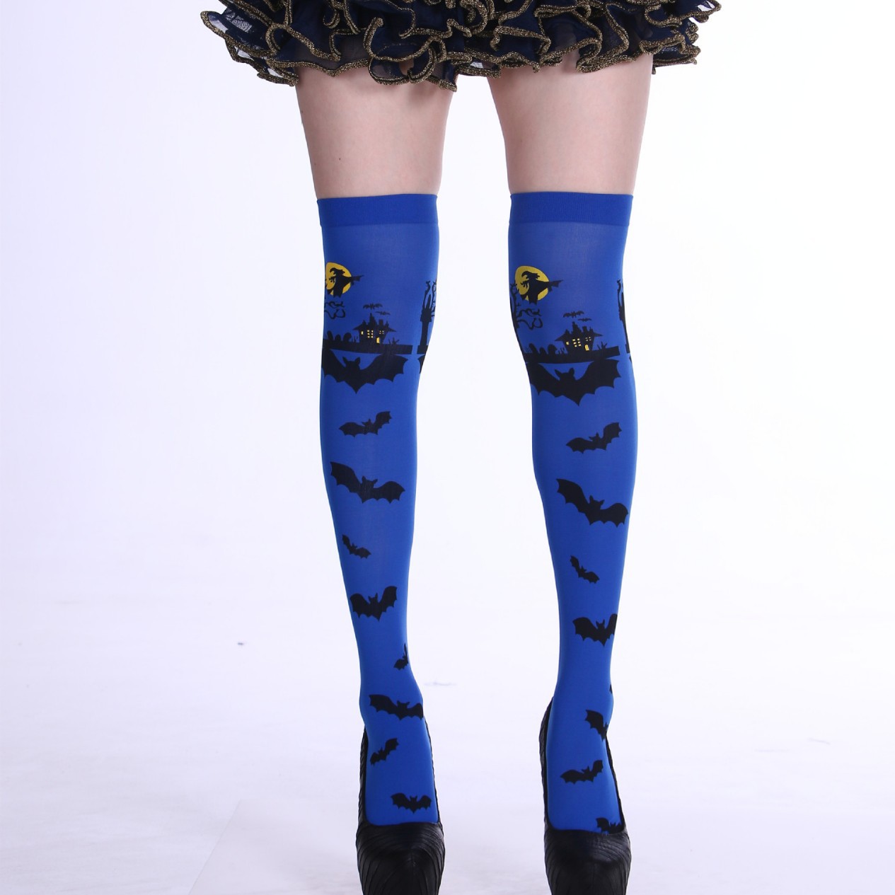 Los fabricantes suministran las medias del Festival del partido de Halloween Festival visten accesorios de ropa calcetines sobre la rodilla calcetines de sangre calcetines de enfermera