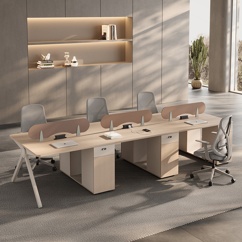 Employee Desks and Chair Sets, Simple Modern Light Luxury High-End Office Workstation Computer Desk