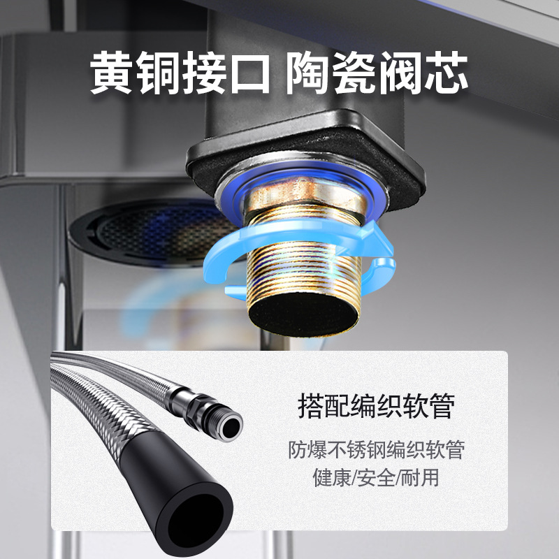 Vida canción pistola gris lavabo grifo baño caliente y fría grifo de lavado del hogar grifo al por mayor