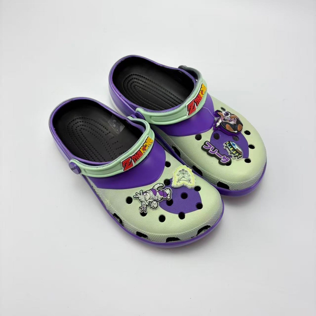 Cros nuevo agujero zapatos Dragon Ball Frisha Shalou agujero zapatos animado graffiti transfronterizo europea y americana sandálias populares image 7