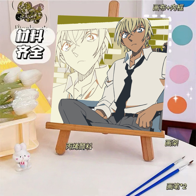コナンデジタル油絵DIY手塗り怪盗キッドアニメアクリルメーカー卸売装飾画|undefined