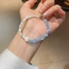 Blue white bracelet