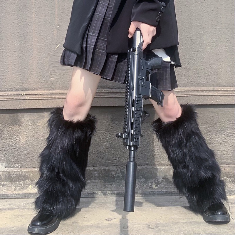 獣耳風和風ロングソックス 厚手保温重ね履きソックス 可愛いJK制服ソックス ふくらはぎ保護ソックス 裏起毛|undefined