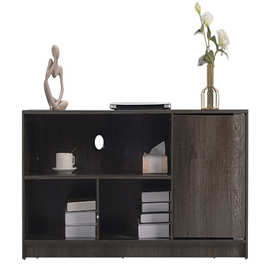 现代简约文件柜复古双层置物单开门简易书柜文件柜