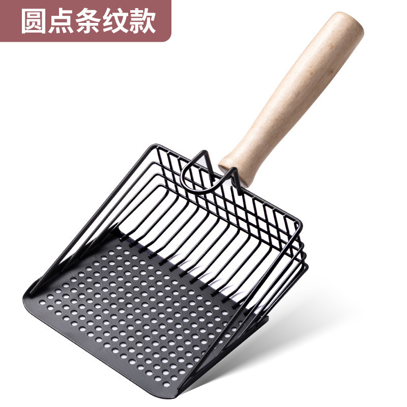 宠物用品多功能猫砂铲加长手柄镂空猫咪铲屎工具金属细孔铲屎神器|undefined