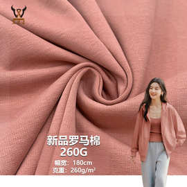 新品罗马棉260G cvc棉涤弹力针织面料  T恤汗布休闲服玩具家居布