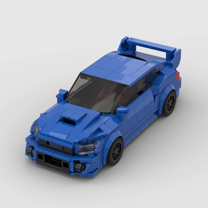 Bloques de construcción MOC compatibles con la serie LEGO Racing Speed, Impreza JDM exportación, Subaru STI, coche deportivo de campeonato, ensamblaje