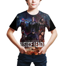 夏季薄款DC漫畫正義聯盟3D數碼印花網布清涼透氣日常穿搭T恤男式T