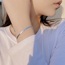 电镀S925纯银蛇骨链手链女韩国简约INS冷淡风设计小清新闺蜜首饰