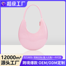 博昊 PVC芭比果冻包时尚百搭月牙腋下包耐脏易洗夏季女手提包定制