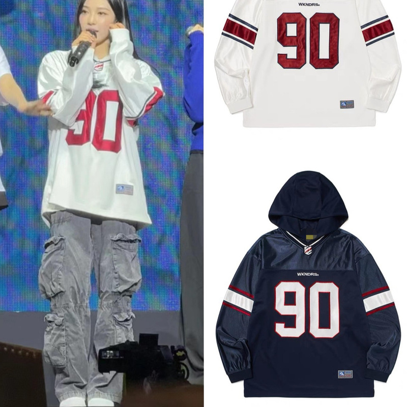 In-Stock Ningyi Zhuo Same Style Korean Designer Trendy Brand Embroidered Loose Casual Hooded Sweatshirt for Women and Couples