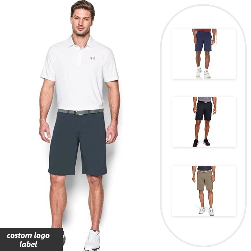 Foreign Trade Men's Shorts Outdoor Casual plus size Straight Shorts Solid Color Pocket Workwear Shorts Golf Pants